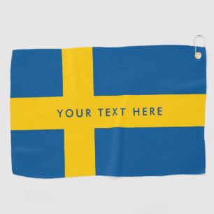 Swedish flag of Sweden custom golfing gift Golf Towel