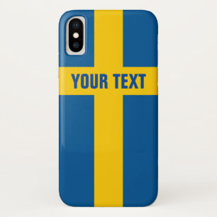 Swedish flag of Sweden personalized Case-Mate iPhone Case