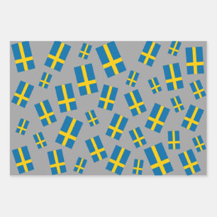 Swedish Flag of Sweden  Wrapping Paper Sheet