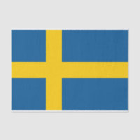 Swedish flag of Sweden wrapping tissue paper