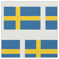 Swedish flag pattern custom fabric DIY textile