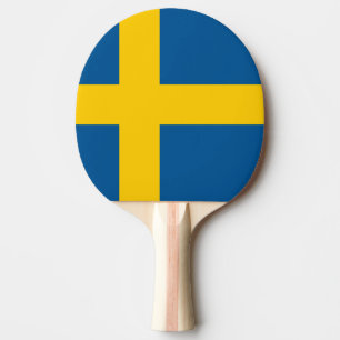 Swedish flag ping pong paddle for tabletennis