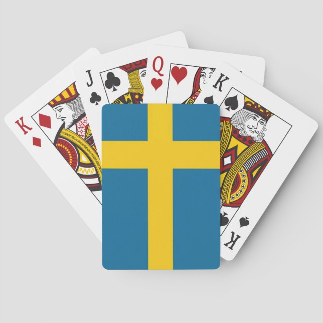 Swedish flag playing cards (Back)