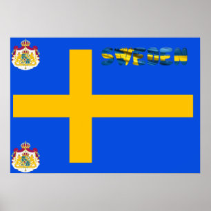 Swedish flag poster