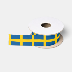 Swedish Flag Ribbon, Sweden travel /sports Satin Ribbon