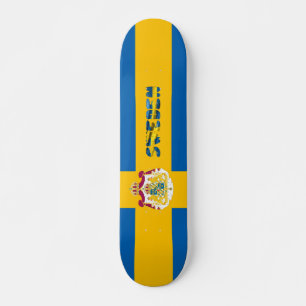 Swedish flag skateboard