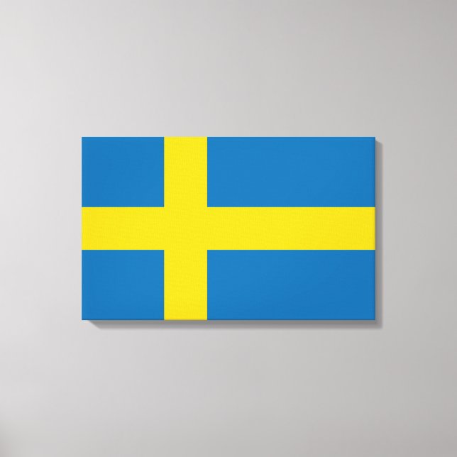 Swedish Flag (Sweden) Canvas Print (Front)