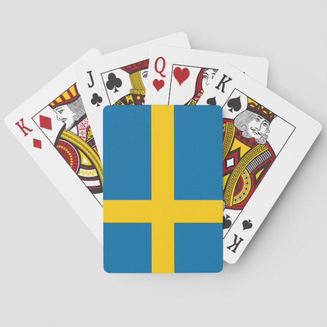 Swedish Flag (Sweden) Playing Cards (Back)