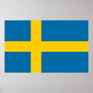 Swedish Flag (Sweden) Poster