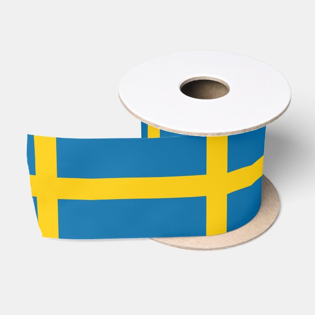 Swedish Flag (Sweden) Satin Ribbon (Spool)