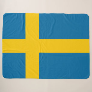 Swedish Flag (Sweden) Sherpa Blanket