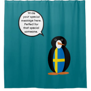 Swedish Flag Talking Ms. Penguin Personalized