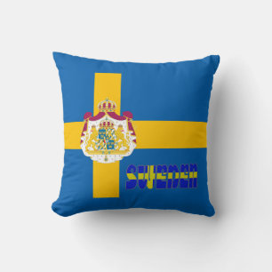 Swedish flag throw pillow