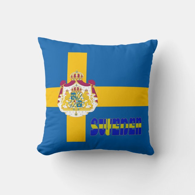 Swedish flag throw pillow (Front)