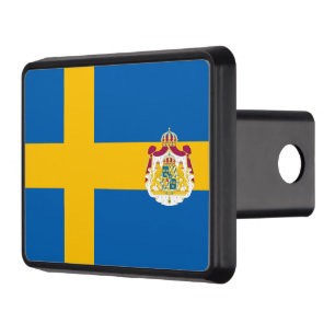 Swedish flag trailer hitch cover