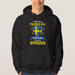 Swedish Flag Vacation Therapy Sweden Hoodie