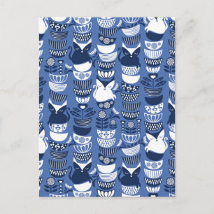 Swedish folk cats I Postcard