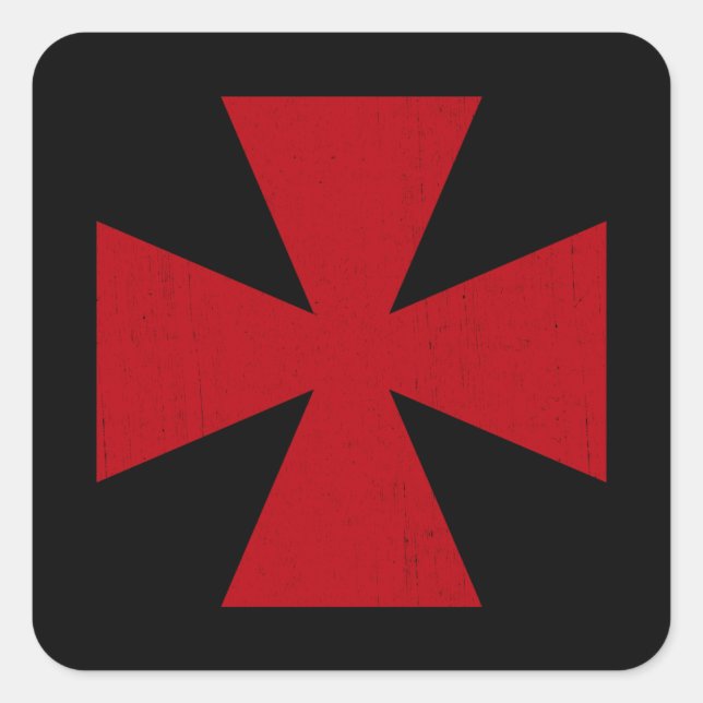 Swedish Freemasons Cross Square Sticker (Front)