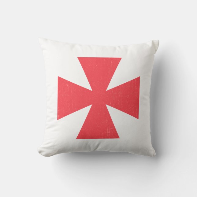 Swedish Freemasons Cross Throw Pillow (Front)