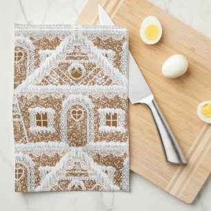 Swedish Gingerbread House Christmas Cookie Icing Kitchen Towel