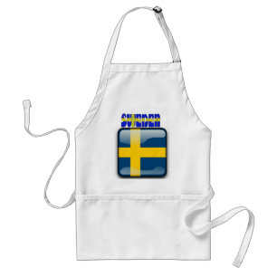 Swedish glossy flag standard apron