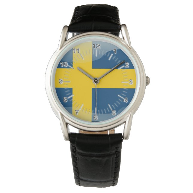 Swedish glossy flag watch (Front)