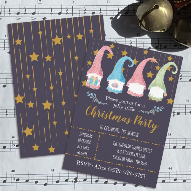 Swedish Gnomes Corporate Christmas Party Invitation (Creator Uploaded)