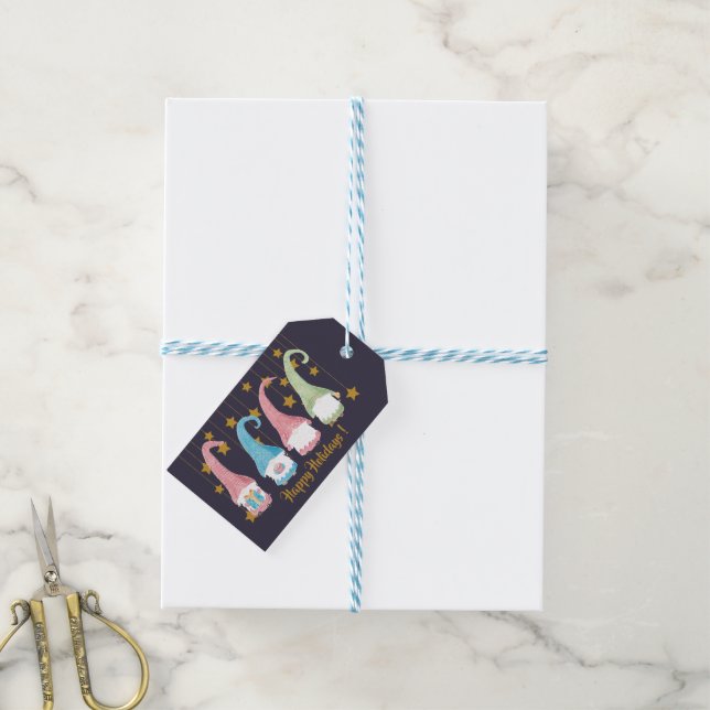 Swedish gnomes personalized Holiday gift tags (With Twine)