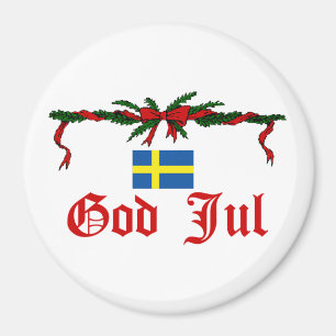 Swedish God Jul (Merry Christmas) Magnet