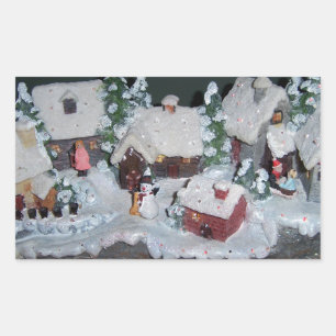 Swedish Holiday Winter Scene Sticker