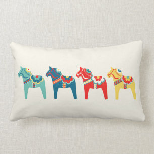 Swedish Horses Lumbar Pillow