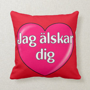 Swedish – I love you Throw Pillow