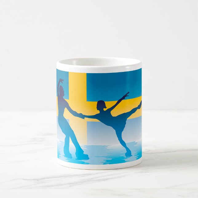 Swedish Ice Skating Duo Silhouette Coffee Mug (Creator Uploaded)
