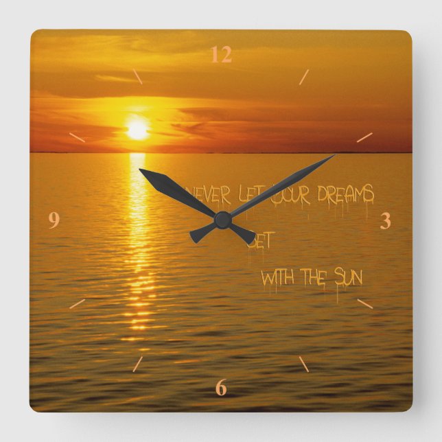 Swedish Islands Dream. Square Wall Clock (Front)