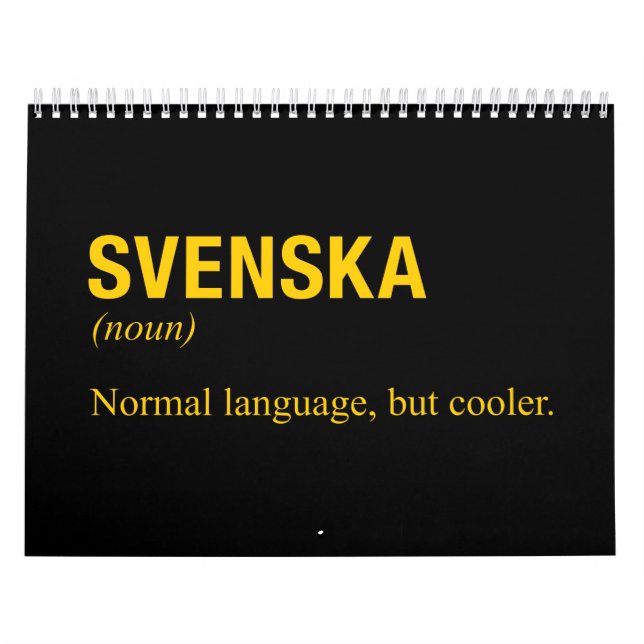 SWEDISH Language Calendar (Cover)