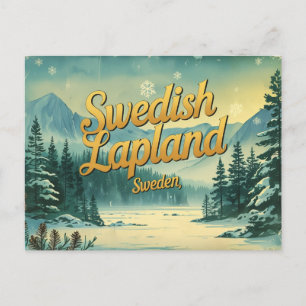 Swedish Lapland the Arctic Wonderland Postcard