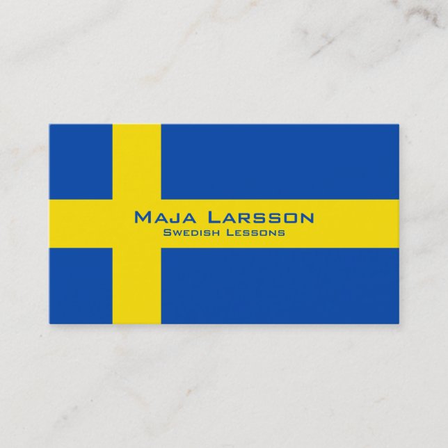 Swedish Lessons / Swedish Teacher Business Card (Front)