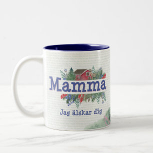 Swedish Mamma Jag älskar dig  Two-Tone Coffee Mug
