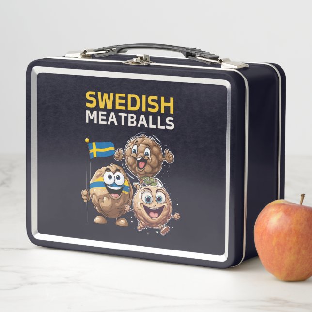 Swedish Meatballs Metal Lunch Box (In Situ)