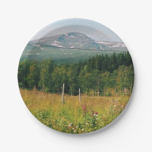 Swedish Mountain Landscape  Paper Plate