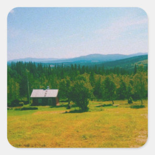 Swedish Northern Landscape Square Sticker