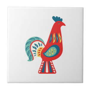 Swedish Rooster Tile