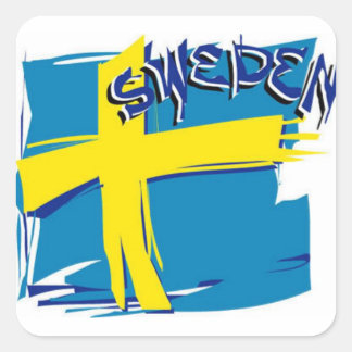 Swedish SFX Flag Square Sticker