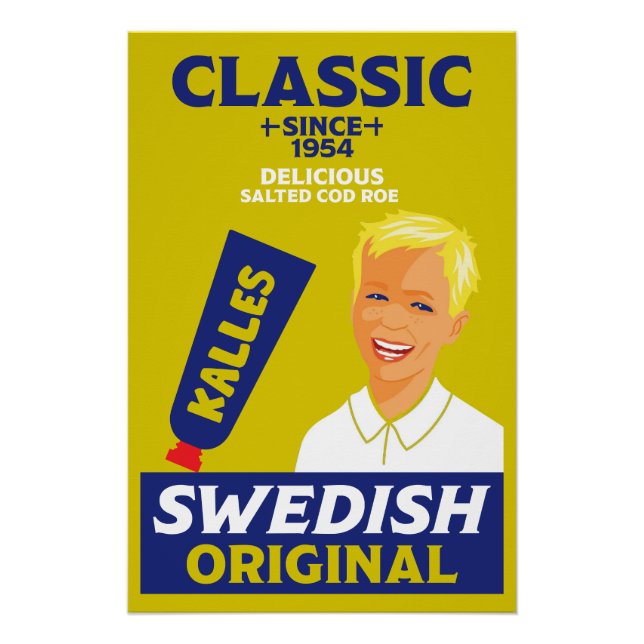 Swedish smörgåskaviar Kaviar Poster (Front)