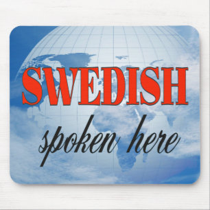 Swedish spoken here cloudy earth mouse pad