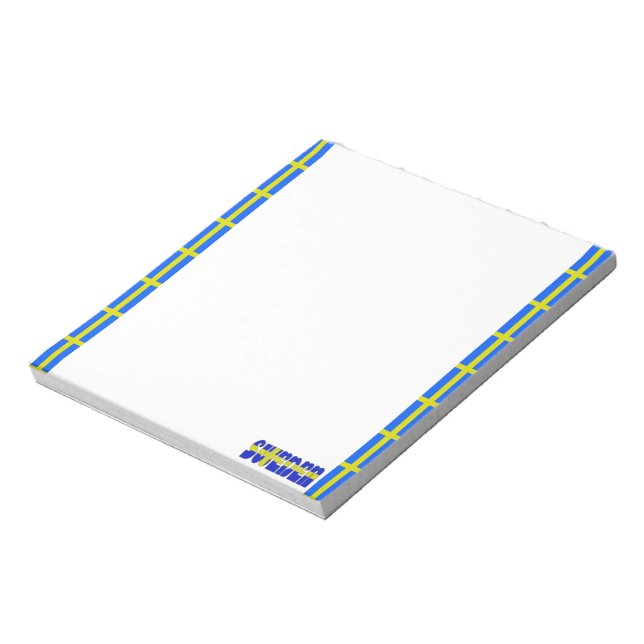 Swedish stripes flag notepad (Rotated)