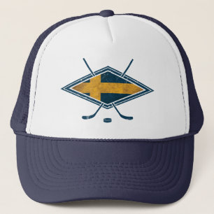 Swedish Sverige Ice Hockey Mesh Hat