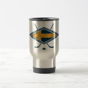 Swedish Sverige Ice Hockey Travel Mug