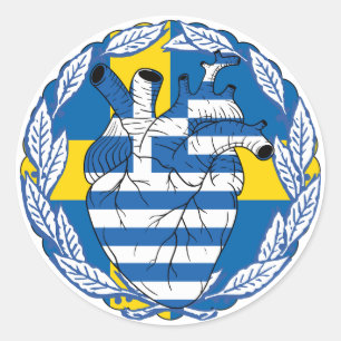Swedish Sweden Greek Independence Greek Greece Classic Round Sticker