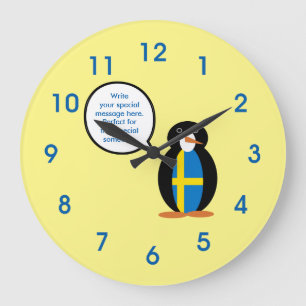 Swedish Talking Mr.Penguin Large Clock